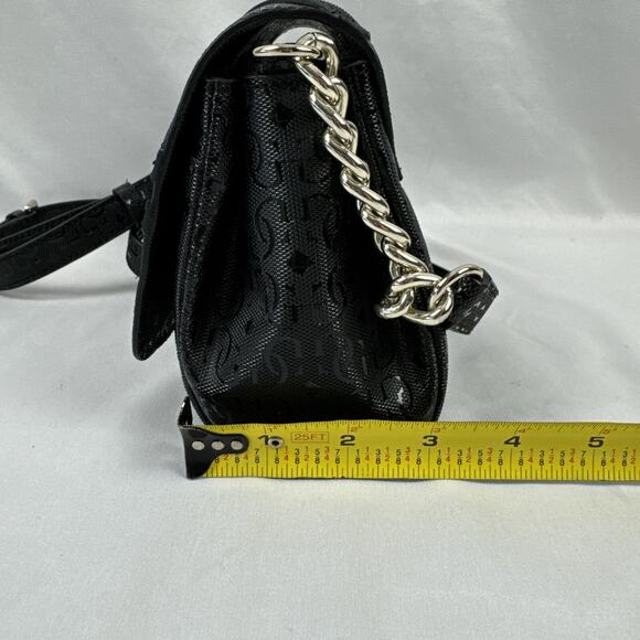 Guess 1981 Crossbody Handbag Black Purse Chain Strap - Picture 13 of 14